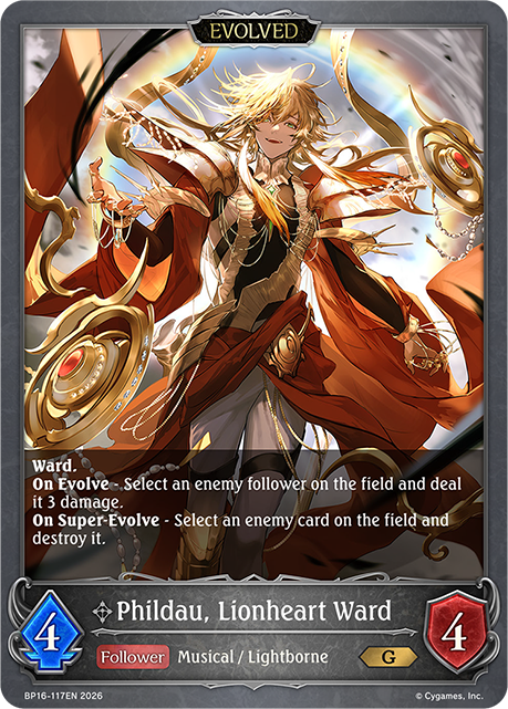 Phildau, Lionheart Ward (Evolved) - BP16-117EN - Gold 1