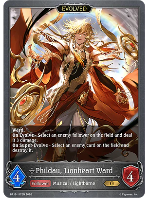 Phildau, Lionheart Ward (Evolved) - BP16-117EN - Gold