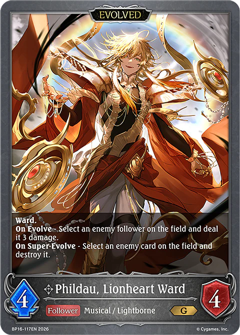 Phildau, Lionheart Ward (Evolved) - BP16-117EN - Gold