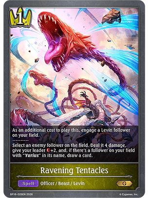 Ravening Tentacles - BP16-026EN - Gold