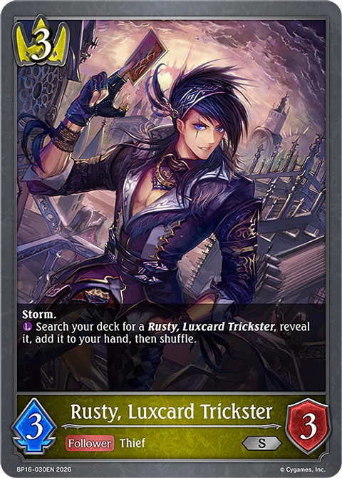 Rusty, Luxcard Trickster - BP16-030EN - Silver