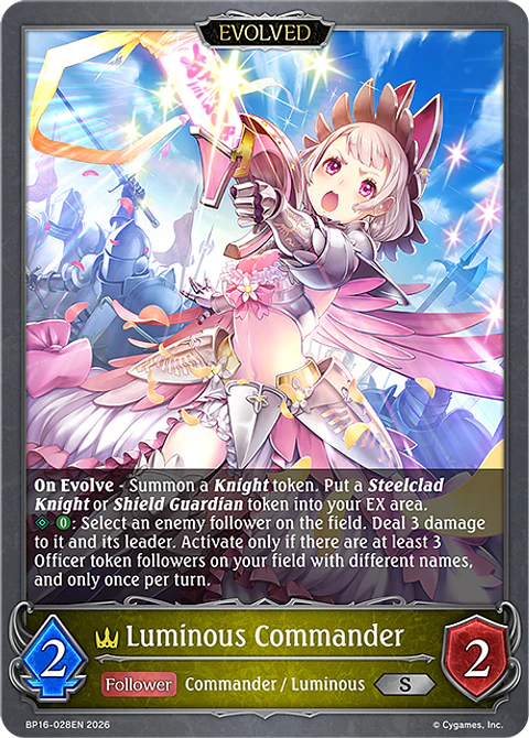 Luminous Commander (Evolved) - BP16-028EN - Silver