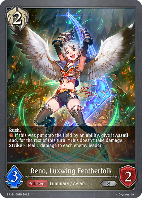 Reno, Luxwing Featherfolk - BP16-105EN - Silver 1