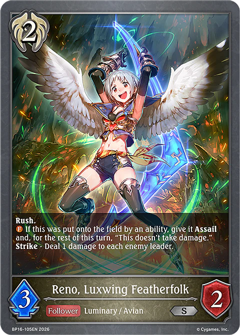 Reno, Luxwing Featherfolk - BP16-105EN - Silver