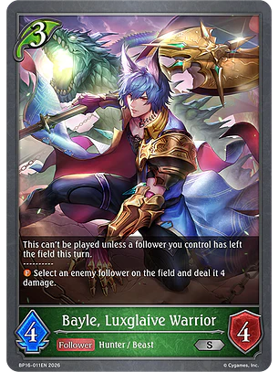 Bayle, Luxglaive Warrior - BP16-011EN - Silver