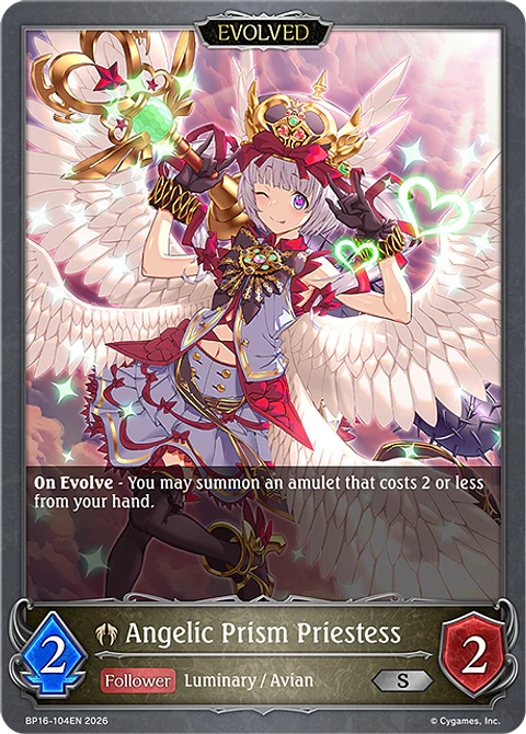 Angelic Prism Priestess (Evolved) - BP16-104EN - Silver