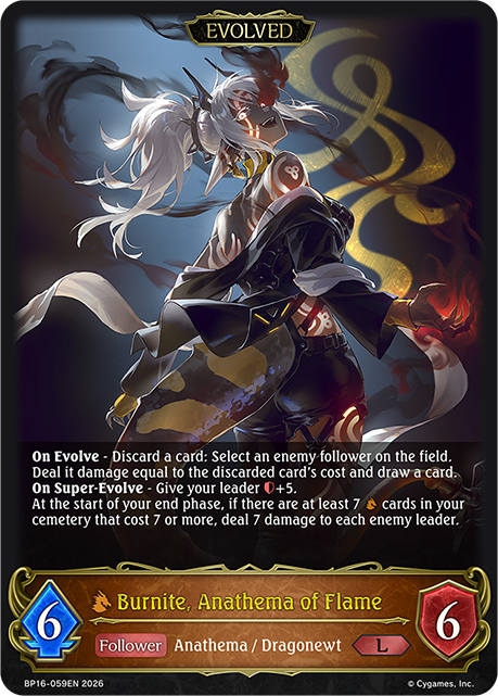 Burnite, Anathema of Flame (Evolved) - BP16-059EN - Legendary 1