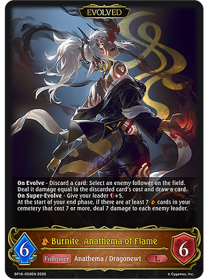 Burnite, Anathema of Flame (Evolved) - BP16-059EN - Legendary