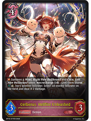 Cerberus, Hellfire Unleashed - BP16-077EN - Legendary