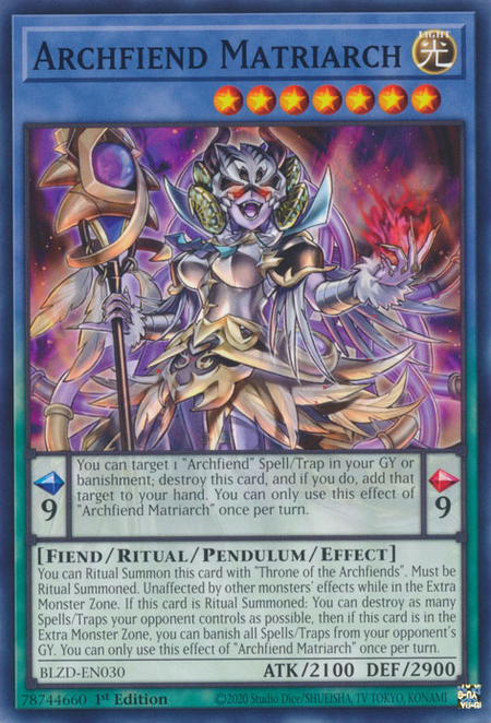 Archfiend Matriarch - BLZD-EN030 - Common 1
