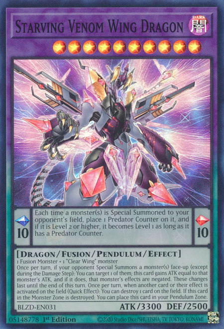 Starving Venom Wing Dragon - BLZD-EN031 - Super Rare 1