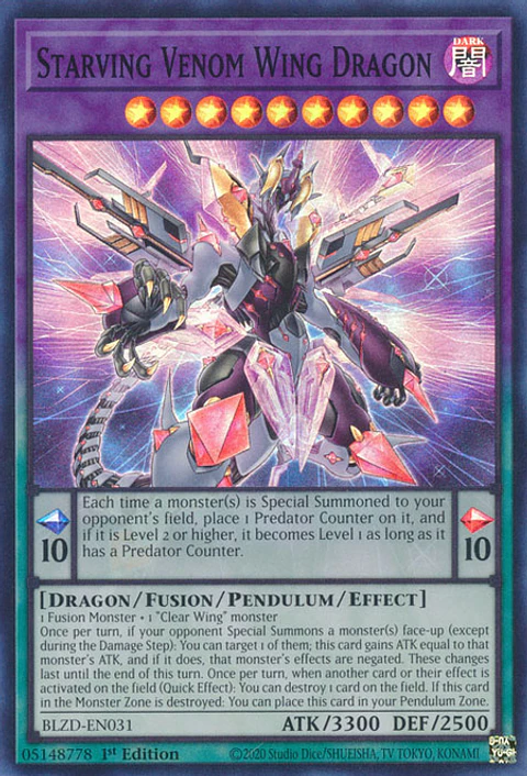 Starving Venom Wing Dragon - BLZD-EN031 - Super Rare