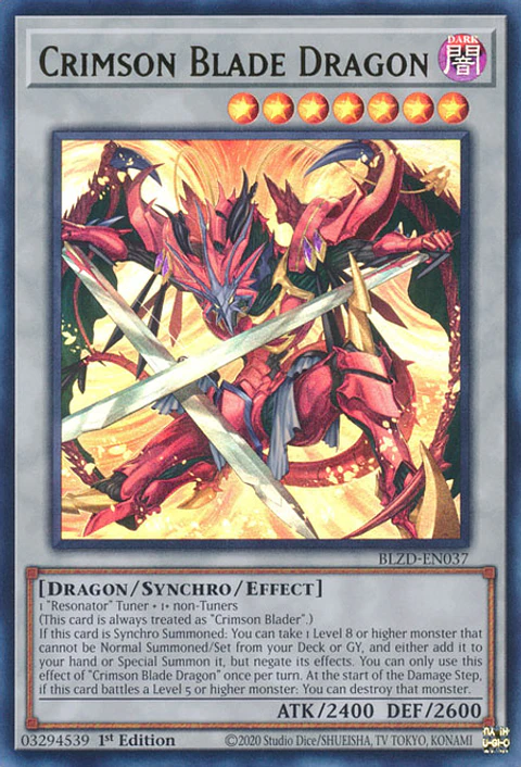 Crimson Blade Dragon - BLZD-EN037 - Ultra Rare