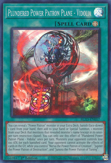 Plundered Power Patron Plane - Vidolia - BLZD-EN057 - Super Rare 1