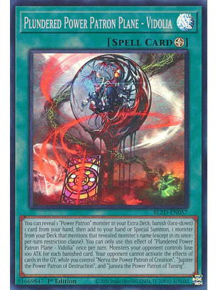 Plundered Power Patron Plane - Vidolia - BLZD-EN057 - Super Rare