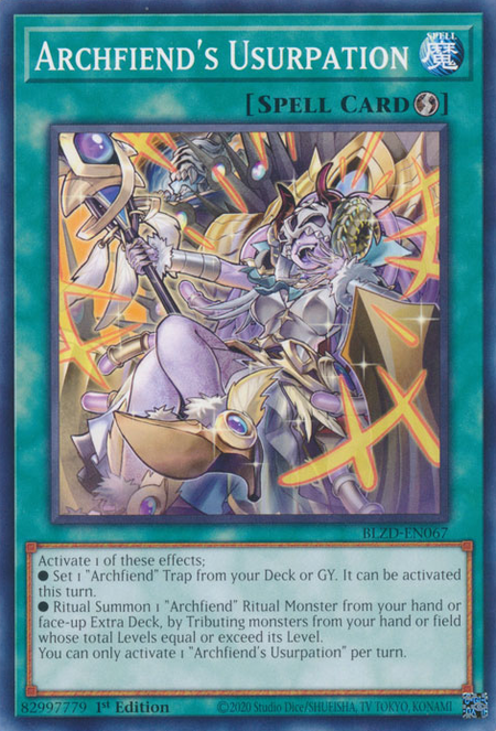 Archfiend's Usurpation - BLZD-EN067 - Common 1