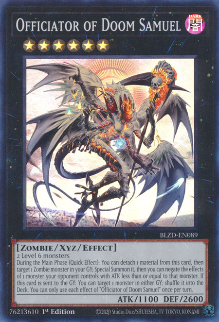 Officiator of Doom Samuel - BLZD-EN089 - Super Rare 1
