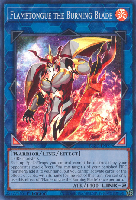 Flametongue the Burning Blade - BLZD-EN099 - Super Rare 1