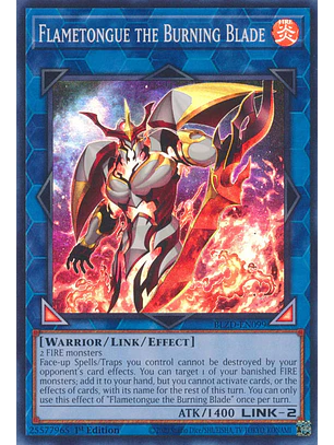 Flametongue the Burning Blade - BLZD-EN099 - Super Rare