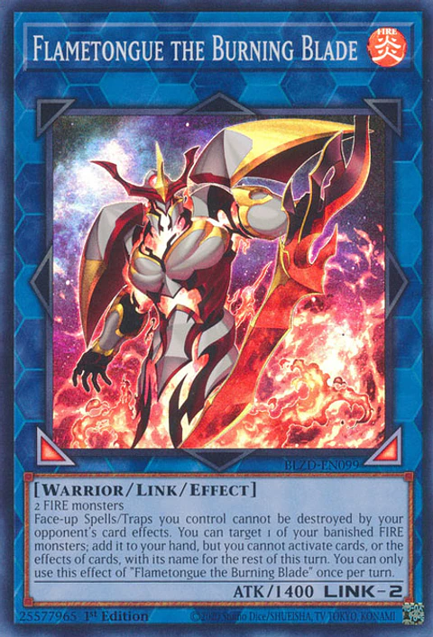 Flametongue the Burning Blade - BLZD-EN099 - Super Rare