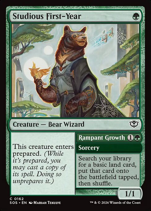 Studious First-Year // Rampant Growth - SOS-162 - Common 1