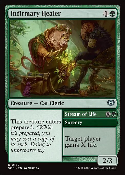 Infirmary Healer // Stream of Life - SOS-152-F - Uncommon - Foil 1