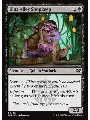 Ulna Alley Shopkeep - SOS-103-F - Common - Foil