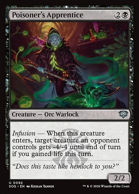 Poisoner's Apprentice - SOS-0092 - Uncommon