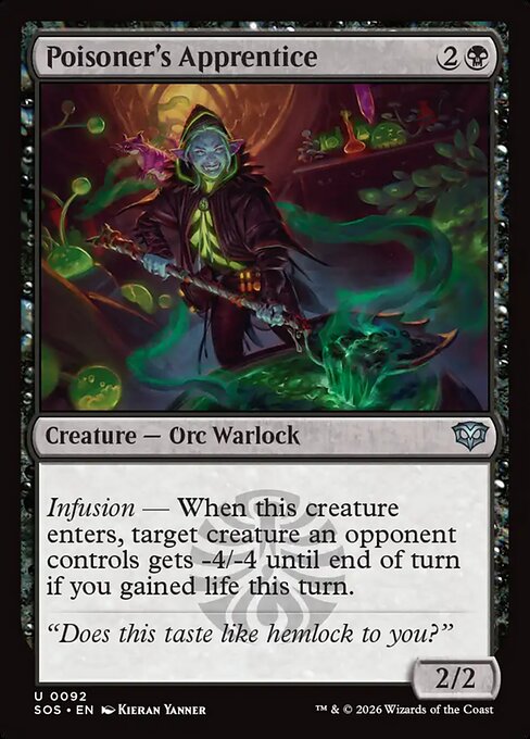 Poisoner's Apprentice - SOS-0092 - Uncommon 1