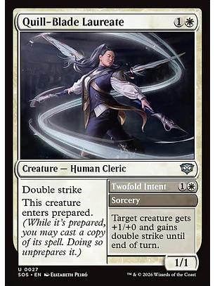 Quill-Blade Laureate // Twofold Intent - SOS-0027-F - Uncommon - Foil