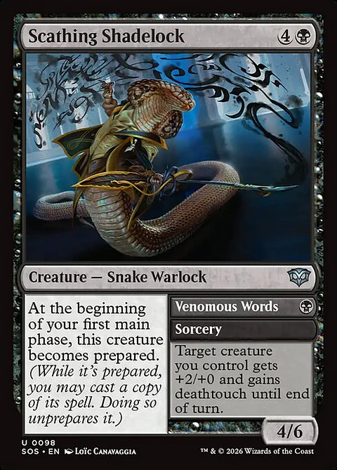 Scathing Shadelock // Venomous Words - SOS-0098 - Uncommon