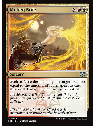 Molten Note - SOS-0204-F - Uncommon - Foil