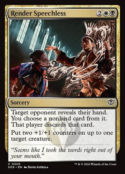 Render Speechless - SOS-0220-F - Common - Foil 1