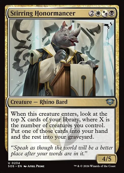 Stirring Honormancer - SOS-0234 - Uncommon 1