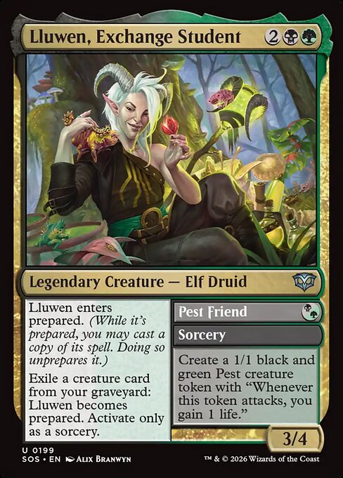 Lluwen, Exchange Student // Pest Friend - SOS-0199 - Uncommon 1