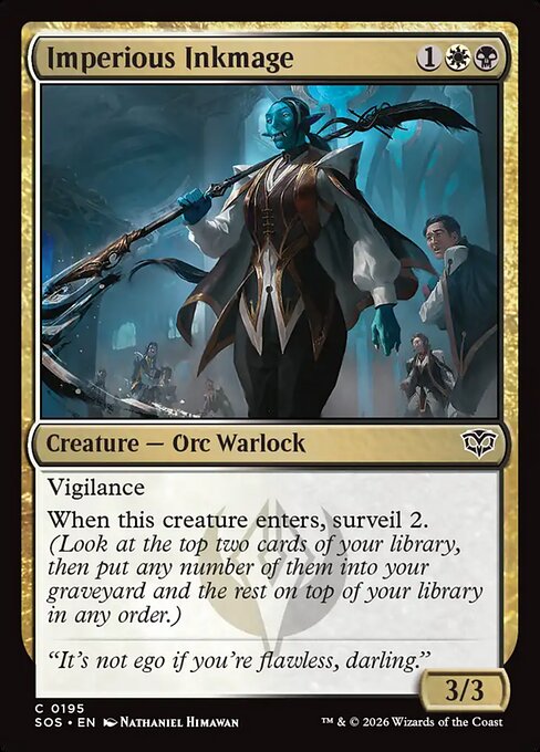Imperious Inkmage - SOS-0195-F - Common - Foil 1