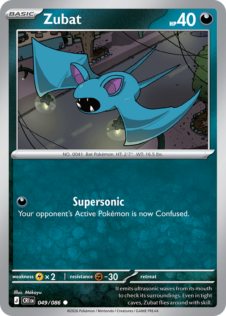 Zubat - CRI-049-RH - Common Reverse Holo 1
