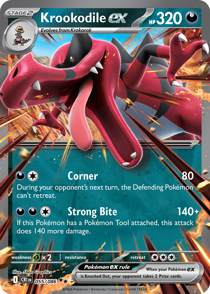 Krookodile ex - CRI-055-H - Double Rare 1