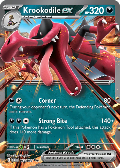 Krookodile ex - CRI-055-H - Double Rare