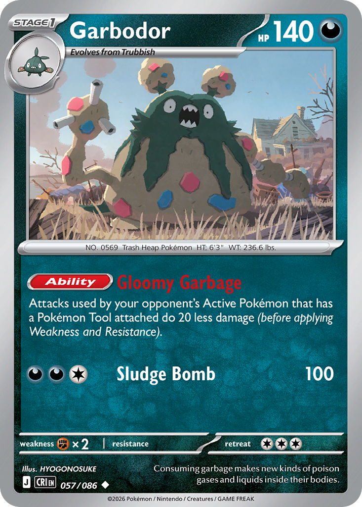Garbodor - CRI-057 - Uncommon 1
