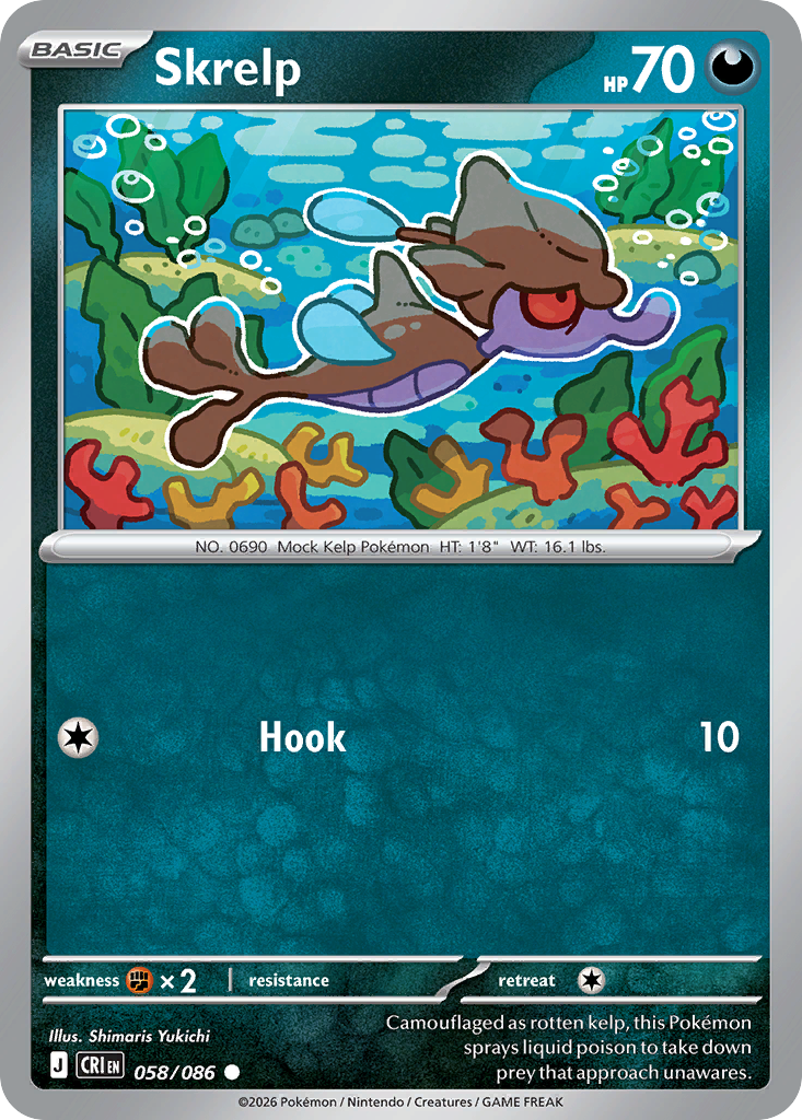 Skrelp - CRI-058-RH - Common Reverse Holo 1
