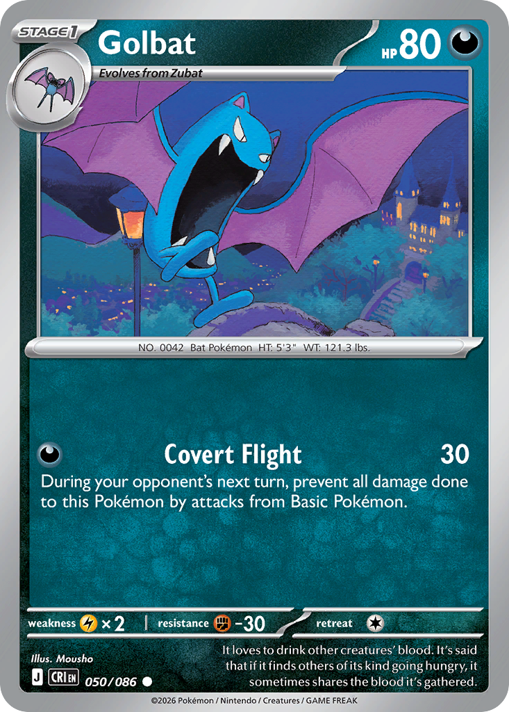 Golbat - CRI-050-RH - Common Reverse Holo 1