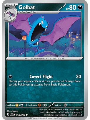 Golbat - CRI-050-RH - Common Reverse Holo