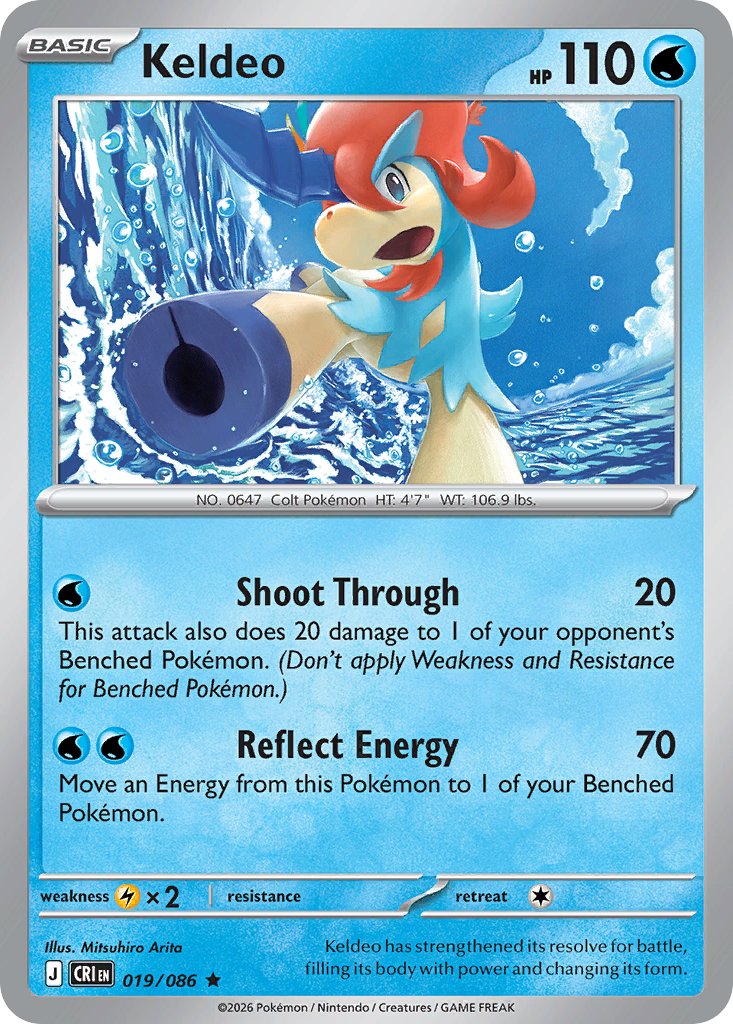 Keldeo - CRI-019-H - Rare 1