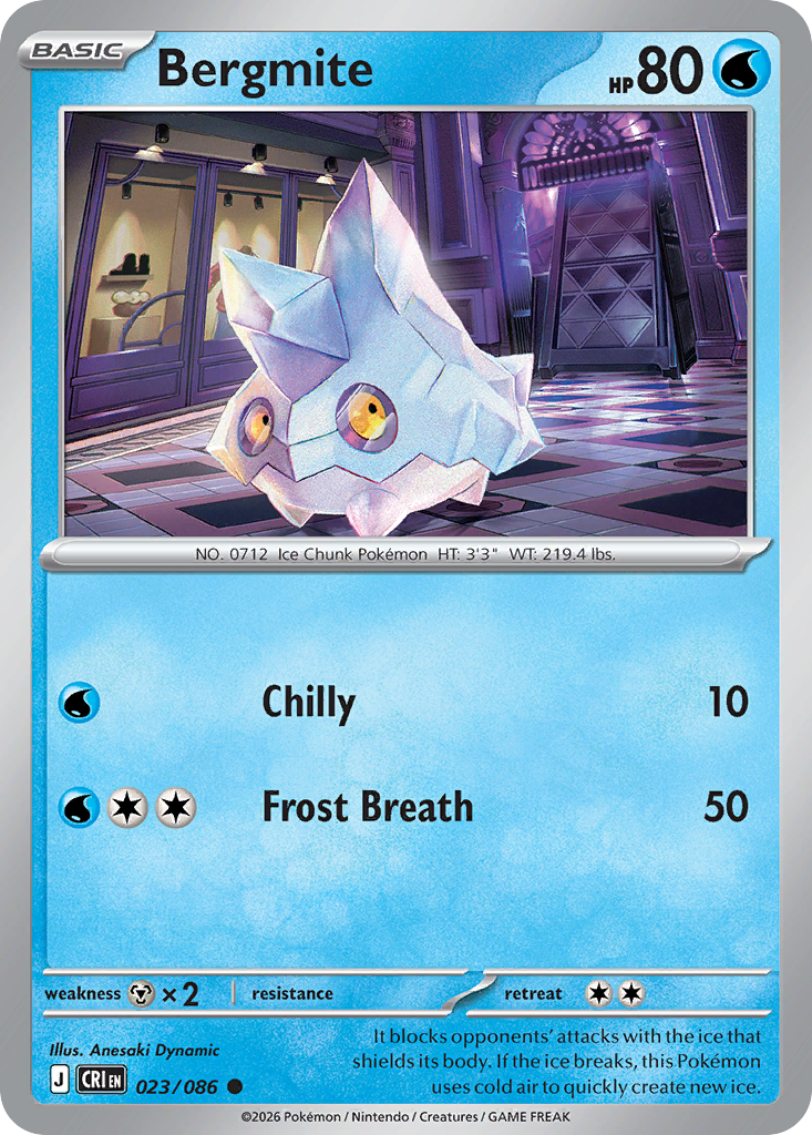 Bergmite - CRI-023-RH - Common Reverse Holo 1