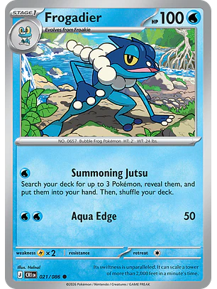 Frogadier - CRI-021-RH - Common Reverse Holo