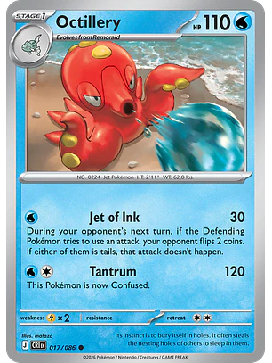 Octillery - CRI-017-RH - Common Reverse Holo