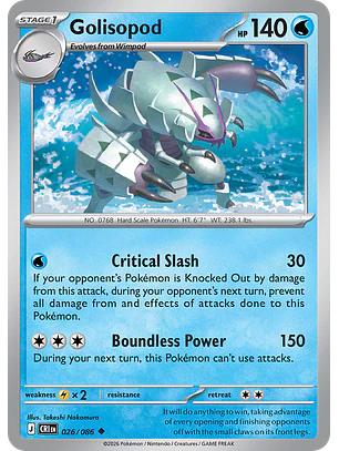 Golisopod - CRI-026-RH - Uncommon Reverse Holo
