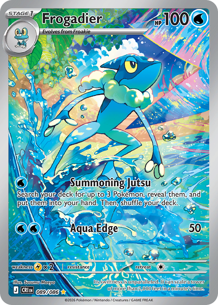 Frogadier - CRI-089-H - Illustration Rare 1