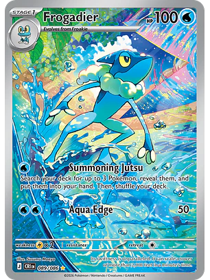 Frogadier - CRI-089-H - Illustration Rare